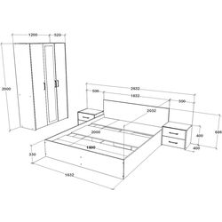 Dormitor Haaus Malmo V3 160x200 (Artisan Oak/Clay) Thumb