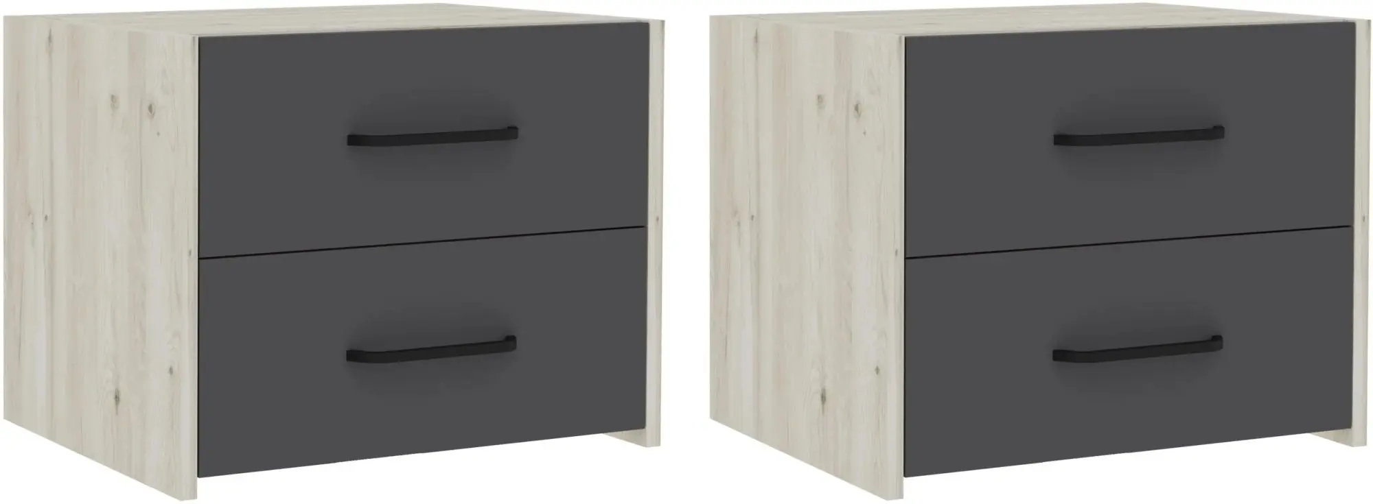 Dormitor Haaus Malmo V3 160x200 (White Oak/Anthracite)