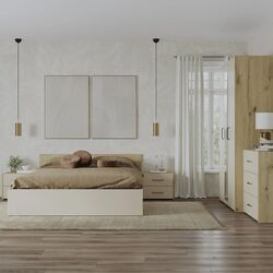 Dormitor Haaus Malmo V4 140x200 (Artisan Oak/Clay) Thumb