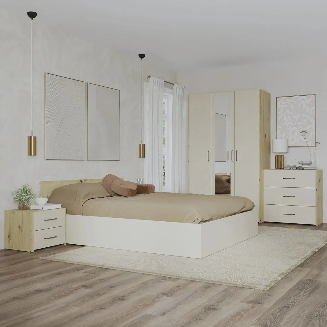 Dormitor Haaus Malmo V4 160x200 (Artisan Oak/Clay)