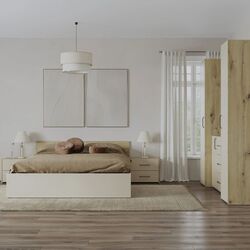 Dormitor Haaus Malmo V5 140x200 (Artisan Oak/Clay) Thumb