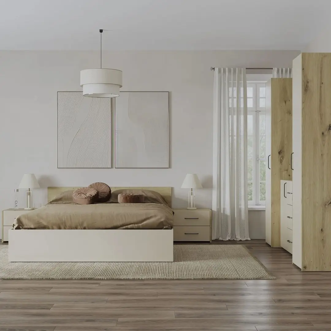 Dormitor Haaus Malmo V5 140x200 (Artisan Oak/Clay)