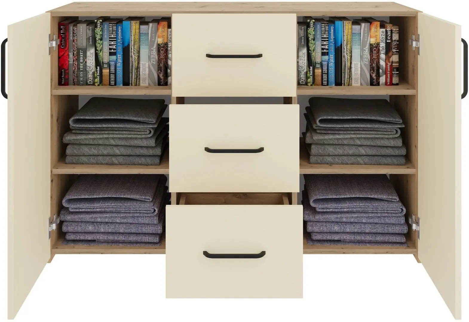 Dormitor Haaus Malmo V5 140x200 (Artisan Oak/Clay)