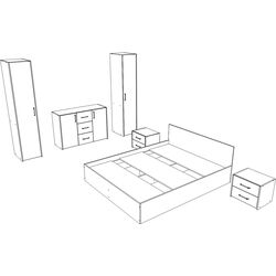 Dormitor Haaus Malmo V5 160x200 (Artisan Oak/Clay) Thumb