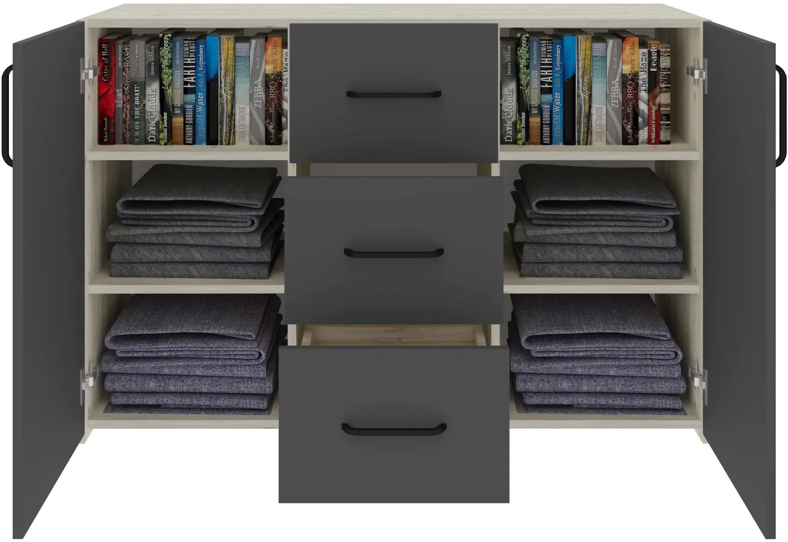 Спальня Haaus Malmo V5 160x200 (White Oak/Anthracite)