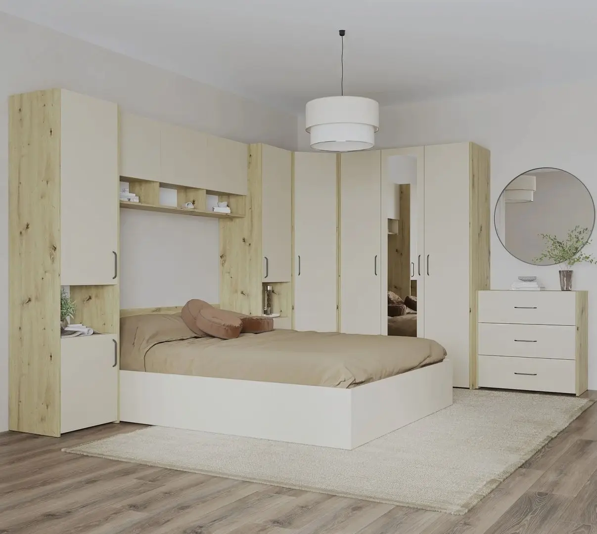 Спальня Haaus Malmo V6 140x200 (Artisan Oak/Clay)