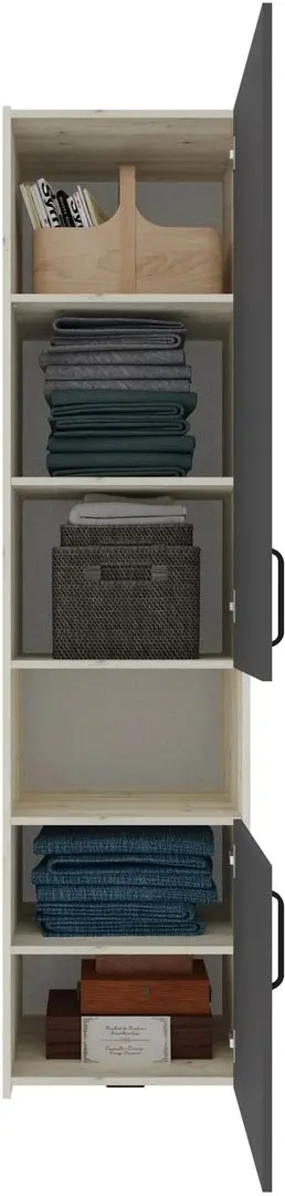 Dormitor Haaus Malmo V6 140x200 (White Oak/Anthracite)