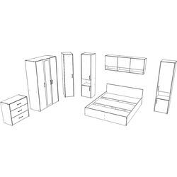 Dormitor Haaus Malmo V6 160x200 (White Oak/Anthracite) Thumb