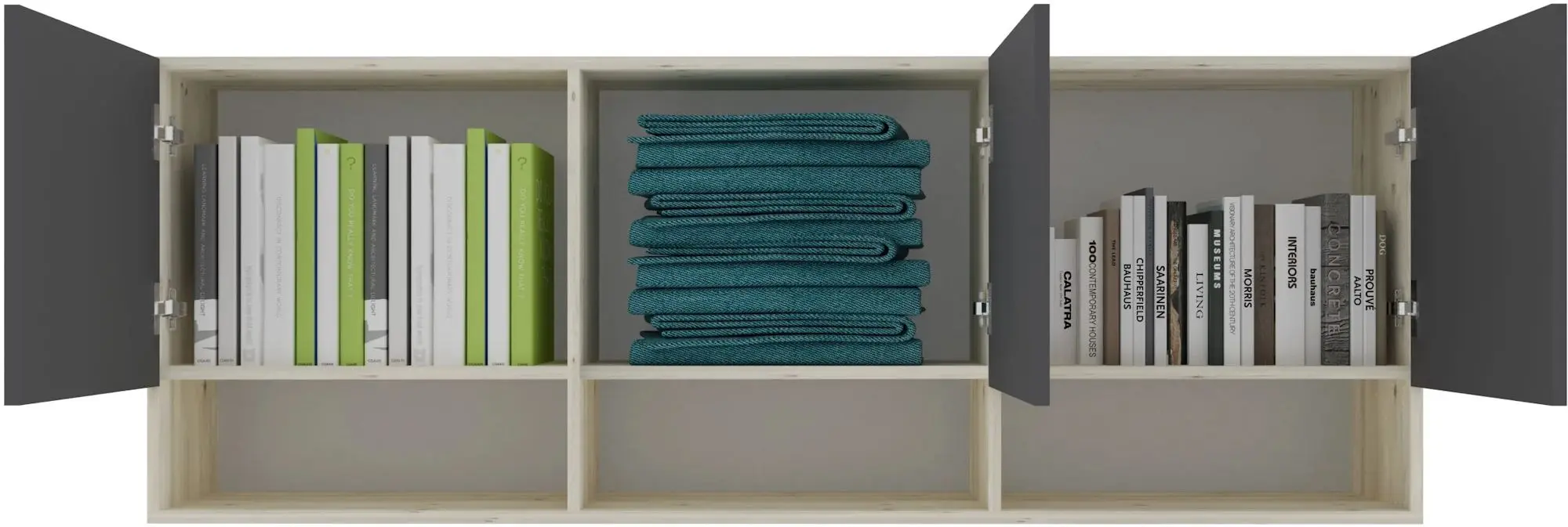 Dormitor Haaus Malmo V6 160x200 (White Oak/Anthracite)