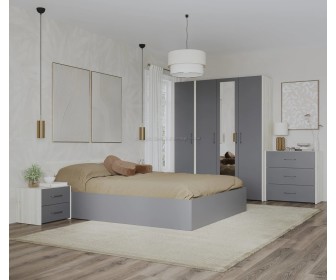 Спальня Haaus Malmo V8 140x200 (White Oak/Anthracite)