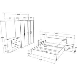 Dormitor Haaus Malmo V8 160x200 (Artisan Oak/Clay) Thumb