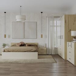 Спальня Haaus Malmo V9 140x200 (Artisan Oak/Clay) Thumb