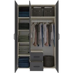 Dormitor Haaus Malmo V9 140x200 (White Oak/Anthracite) Thumb