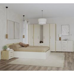 Dormitor Haaus Malmo V9 160x200 (Artisan Oak/Clay)