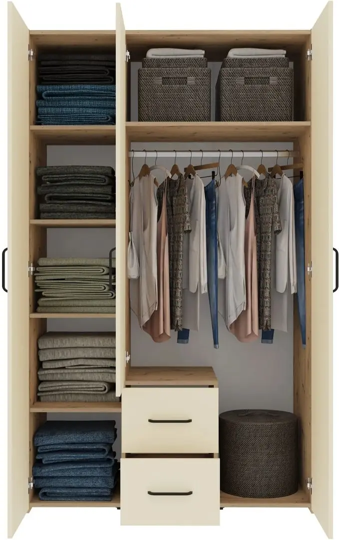 Dormitor Haaus Malmo V9 160x200 (Artisan Oak/Clay)