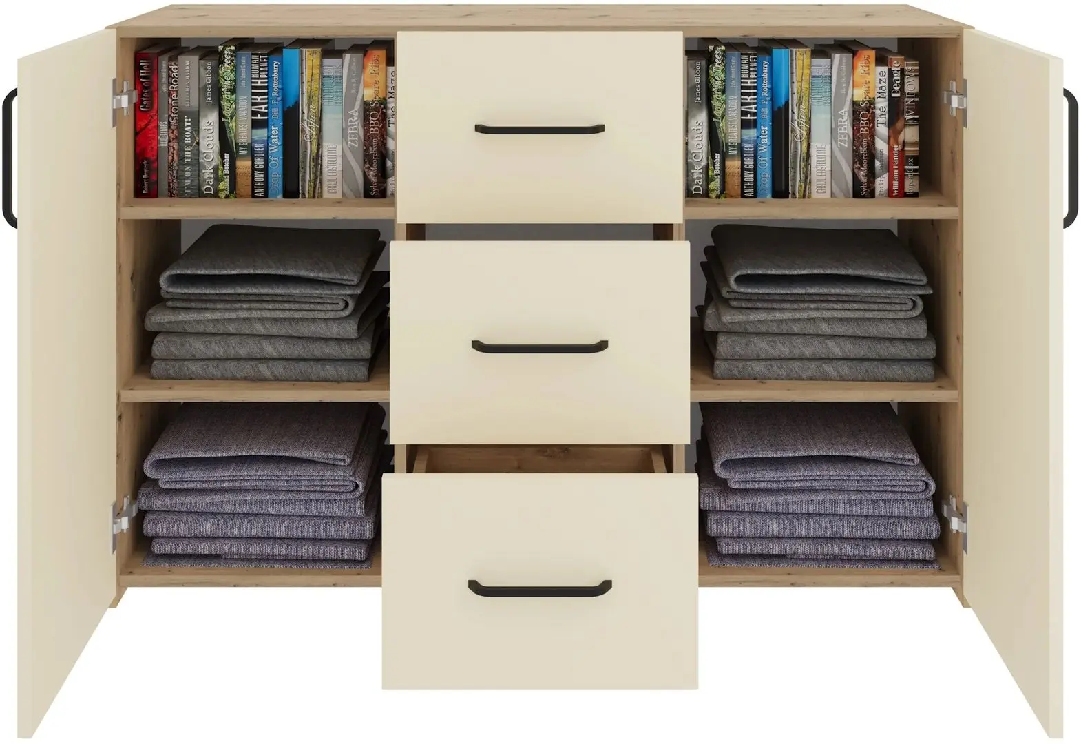 Dormitor Haaus Malmo V9 160x200 (Artisan Oak/Clay)