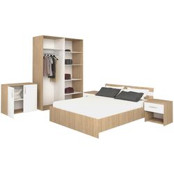 Dormitor Haaus Paris (White/Natural Wood) Thumb