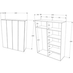 Dormitor Haaus Paris (White/Natural Wood) Thumb