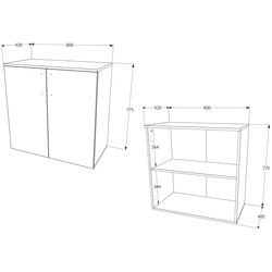 Dormitor Haaus Paris (White/Natural Wood) Thumb