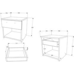 Dormitor Haaus Paris (White/Natural Wood) Thumb