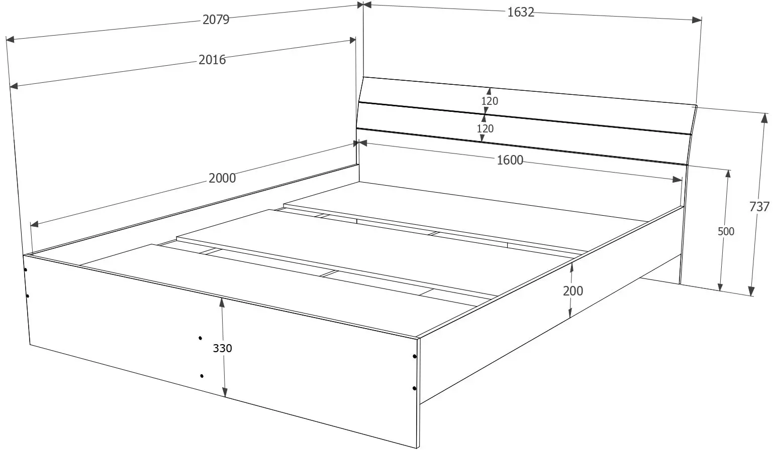 Dormitor Haaus Paris (White/Natural Wood) - 2