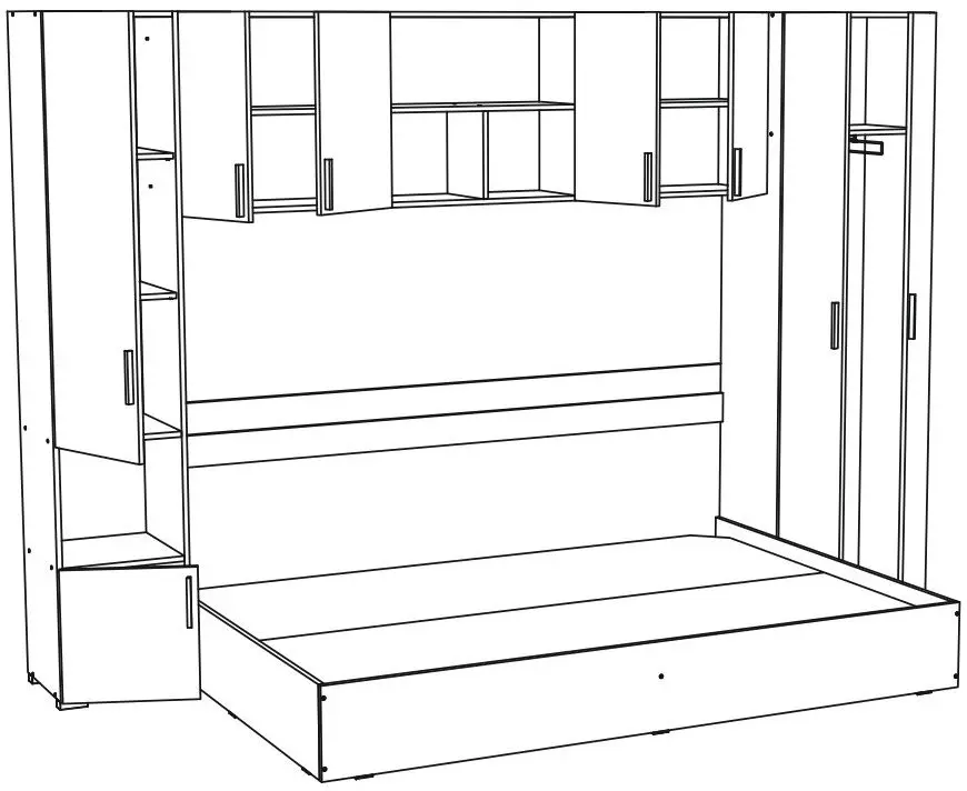 Dormitor Ideal Mobila Iulia (Wenge/Sonoma Oak) - 2