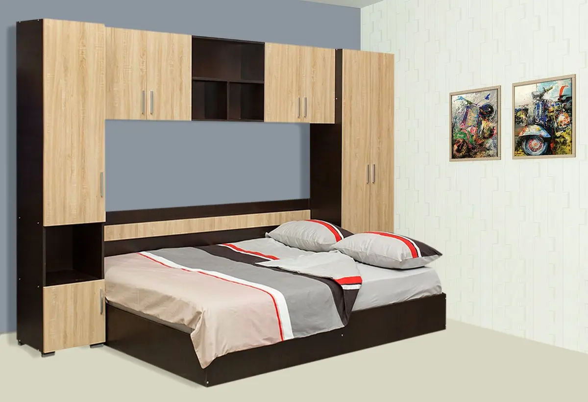 Dormitor Ideal Mobila Iulia (Wenge/Sonoma Oak)