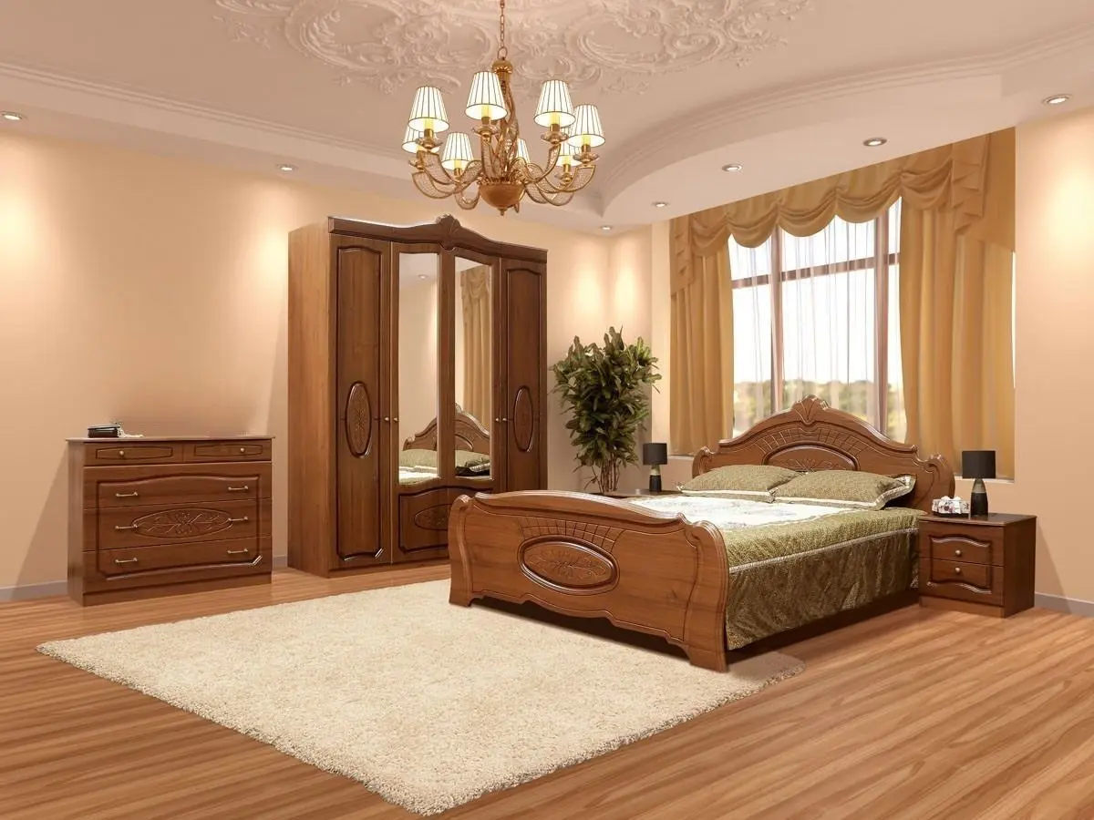 Dormitor Ideal Mobila Katrin (Walnut)