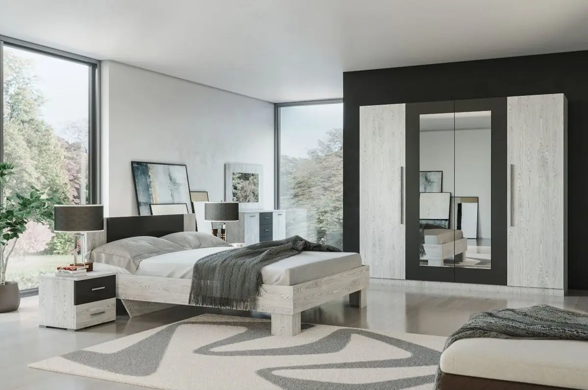 Спальная Ideal Mobila Lileya (White Alaska/Anthracite)