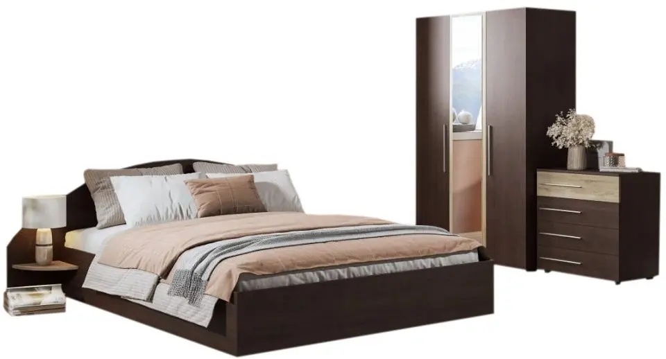 Спальня Ideal Mobila Alaska (Wenge/Sonoma Oak)