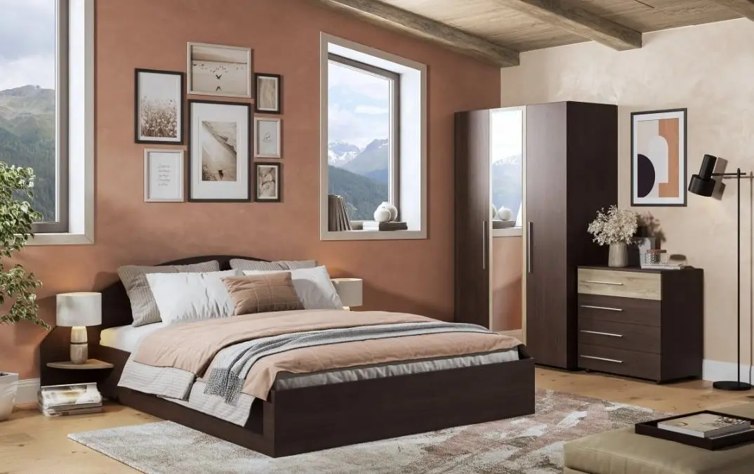 Спальня Ideal Mobila Alaska (Wenge/Sonoma Oak)