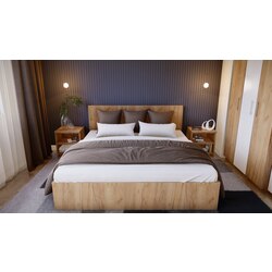 Dormitor Ideal Mobila Aura (Sonoma Oak/White) Thumb