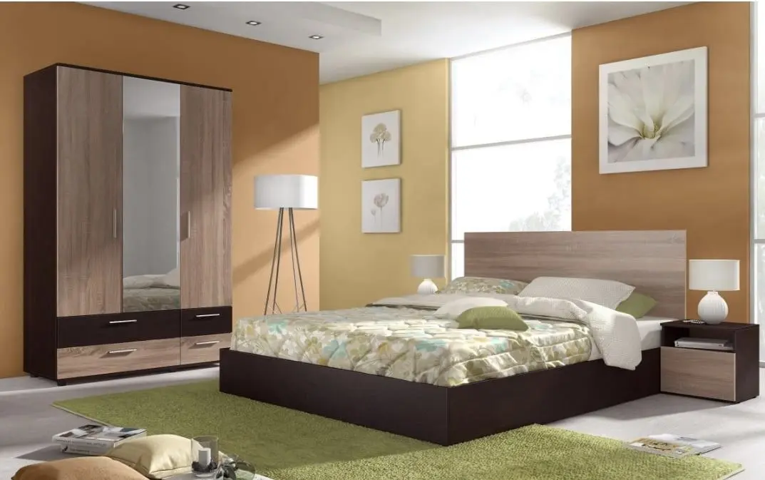 Dormitor Ideal Mobila Betty (Wenge/Sonoma Oak)