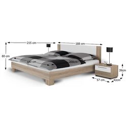 Спальня Ideal Mobila Bologna (Sonoma Oak/White) Thumb