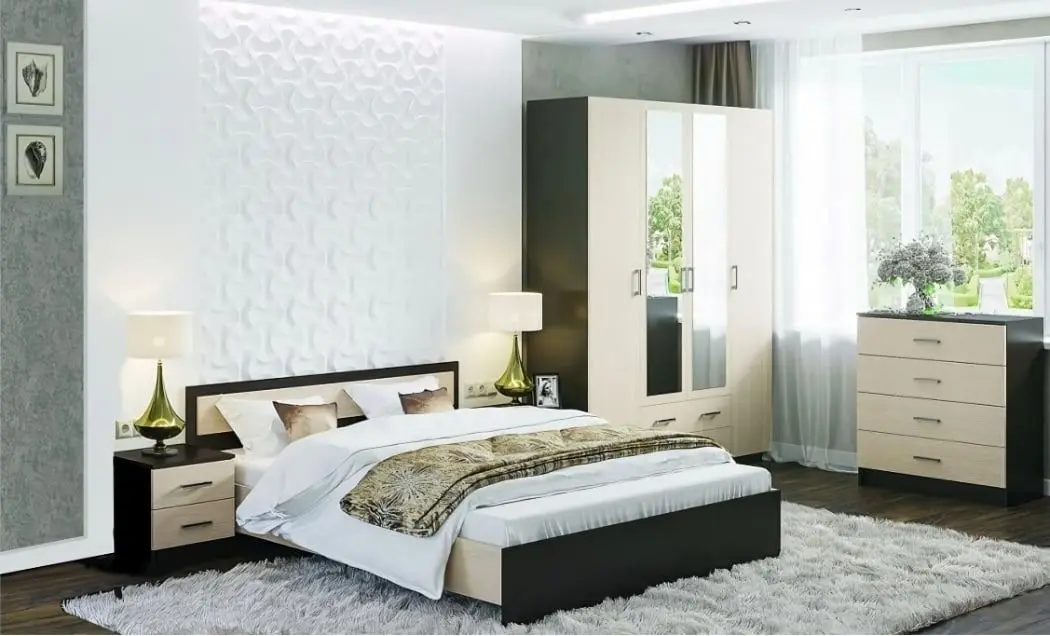 Dormitor Ideal Mobila Daniel (Wenge/Sonoma Oak)