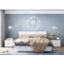 Dormitor Ideal Mobila Dante C337 (Sonoma Oak/White)