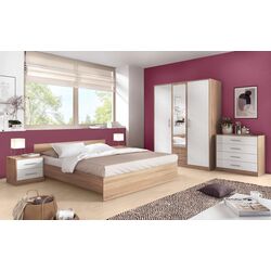 Dormitor Ideal Mobila Gabriel (Sonoma Oak/White)