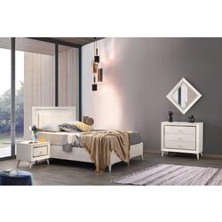 Dormitor Ideal Mobila Inci (White/Gold) Thumb