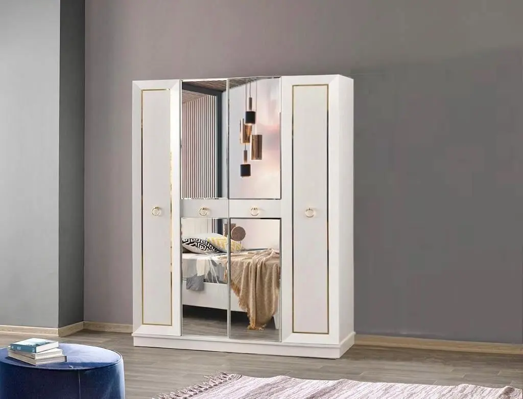 Dormitor Ideal Mobila Inci (White/Gold) - 3