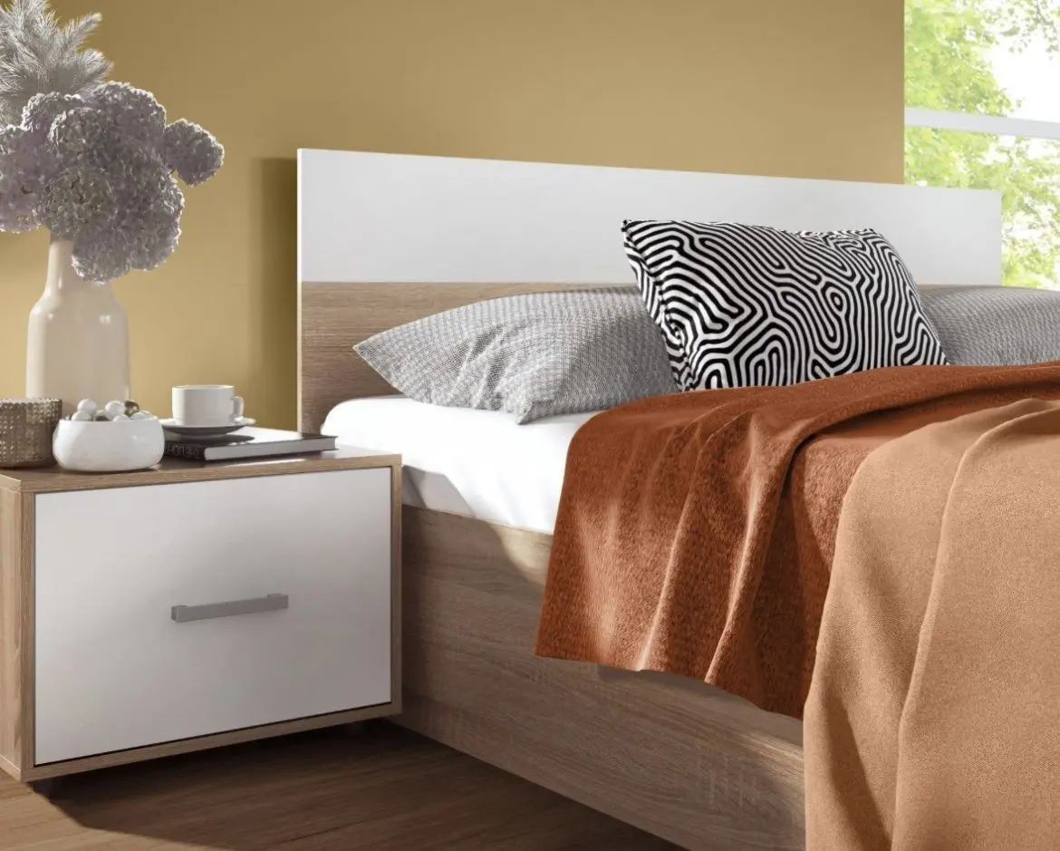 Dormitor Ideal Mobila Iris (Sonoma Oak/White) - 3