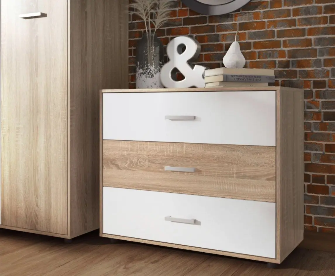 Dormitor Ideal Mobila Iris (Sonoma Oak/White) - 4