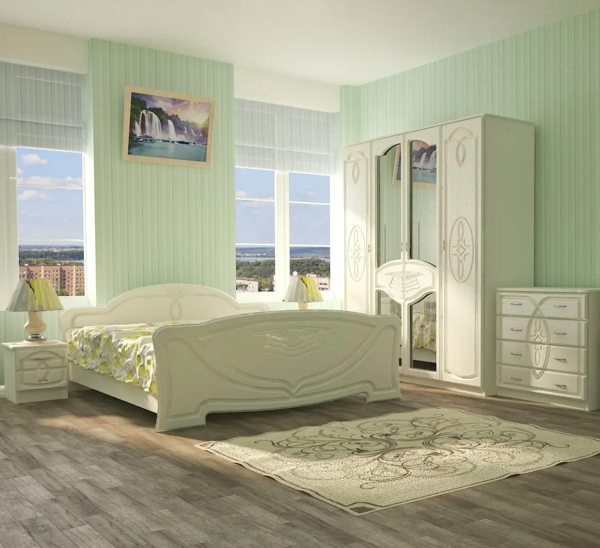 Dormitor Ideal Mobila Iulia (White)