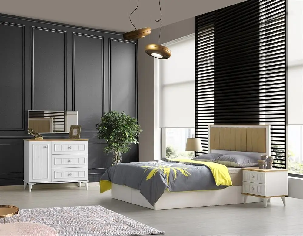 Dormitor Ideal Mobila Klas (White/Sonoma Oak) - 2