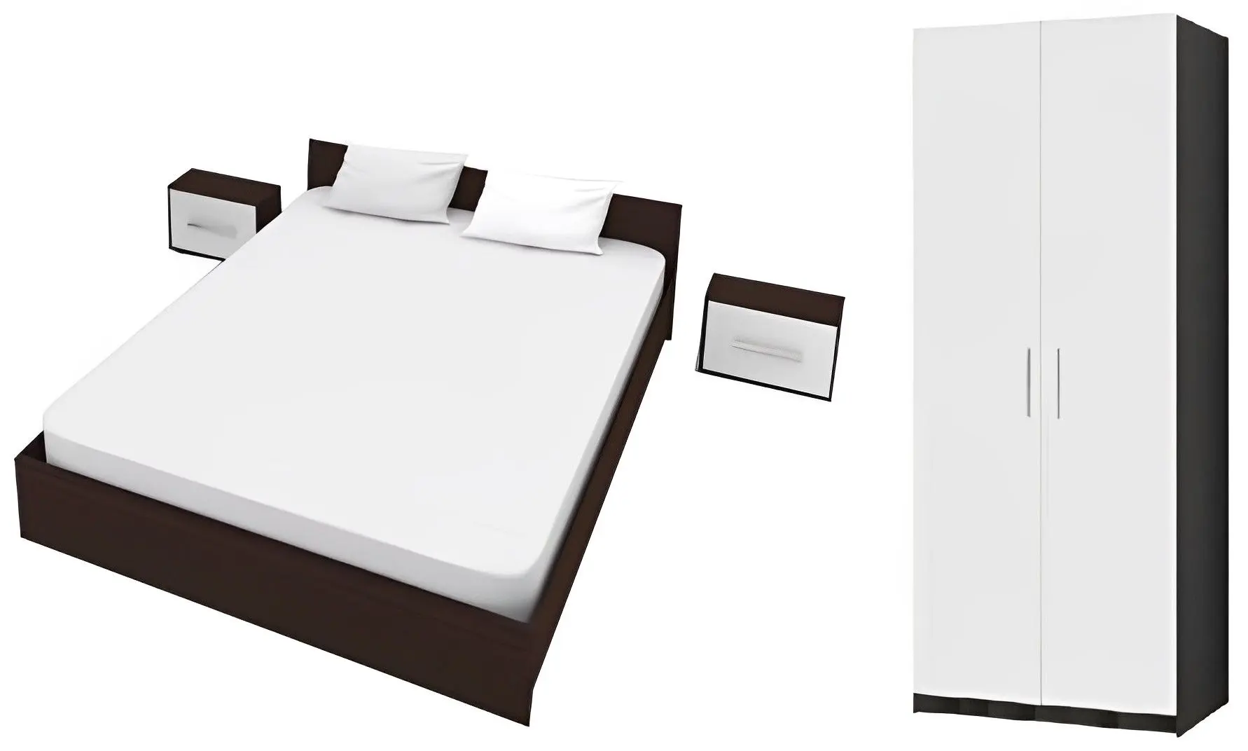 Dormitor Ideal Mobila Leo (Wenge/White) - 2