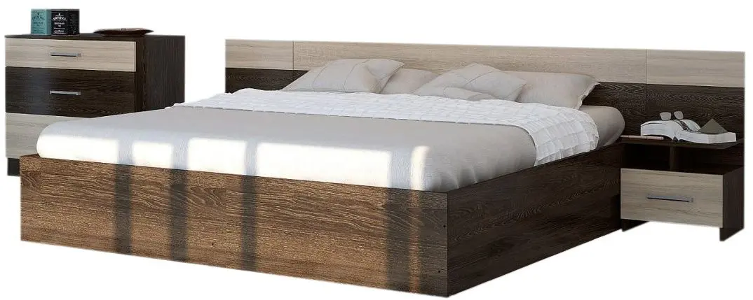 Dormitor Ideal Mobila Lesi (Sonoma Oak/Wenge) - 2