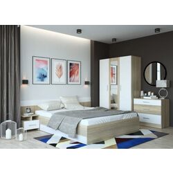 Dormitor Ideal Mobila Lesi (Sonoma Oak/White) Thumb