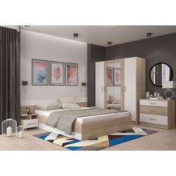 Dormitor Ideal Mobila Lesi (Sonoma Oak/White) Thumb