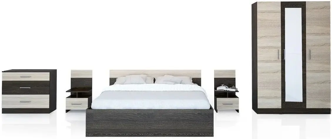 Dormitor Ideal Mobila Lesi (Wenge/Sonoma Oak) - 7