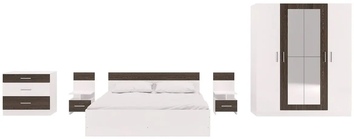 Dormitor Ideal Mobila Lesi (Wenge/White) - 2