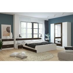 Dormitor Ideal Mobila Lesi (Wenge/White)